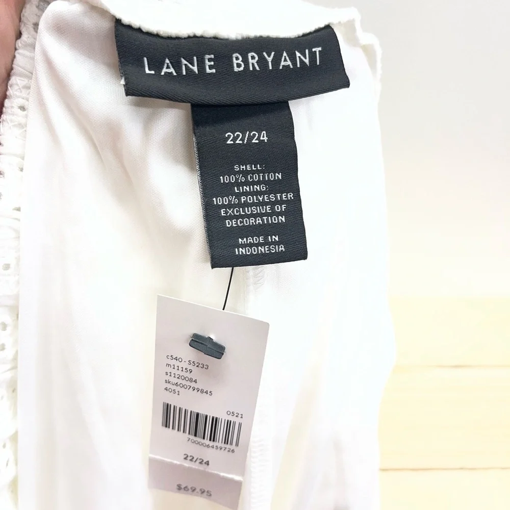 Lane Bryant Elegant White Lace A-Line‎ Skirt